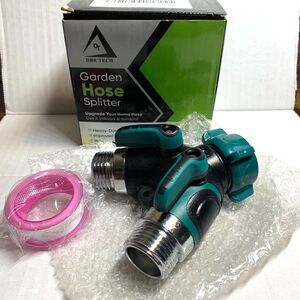 DBR Tech 2 Way Hose Splitter Heavy Duty Metal Connector Garden Hose Splitter New